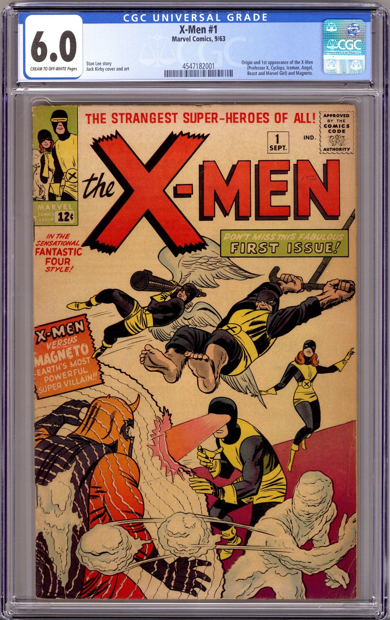 The X-Men Vol 1 1 CGC 6.0 (FN) (1963) 