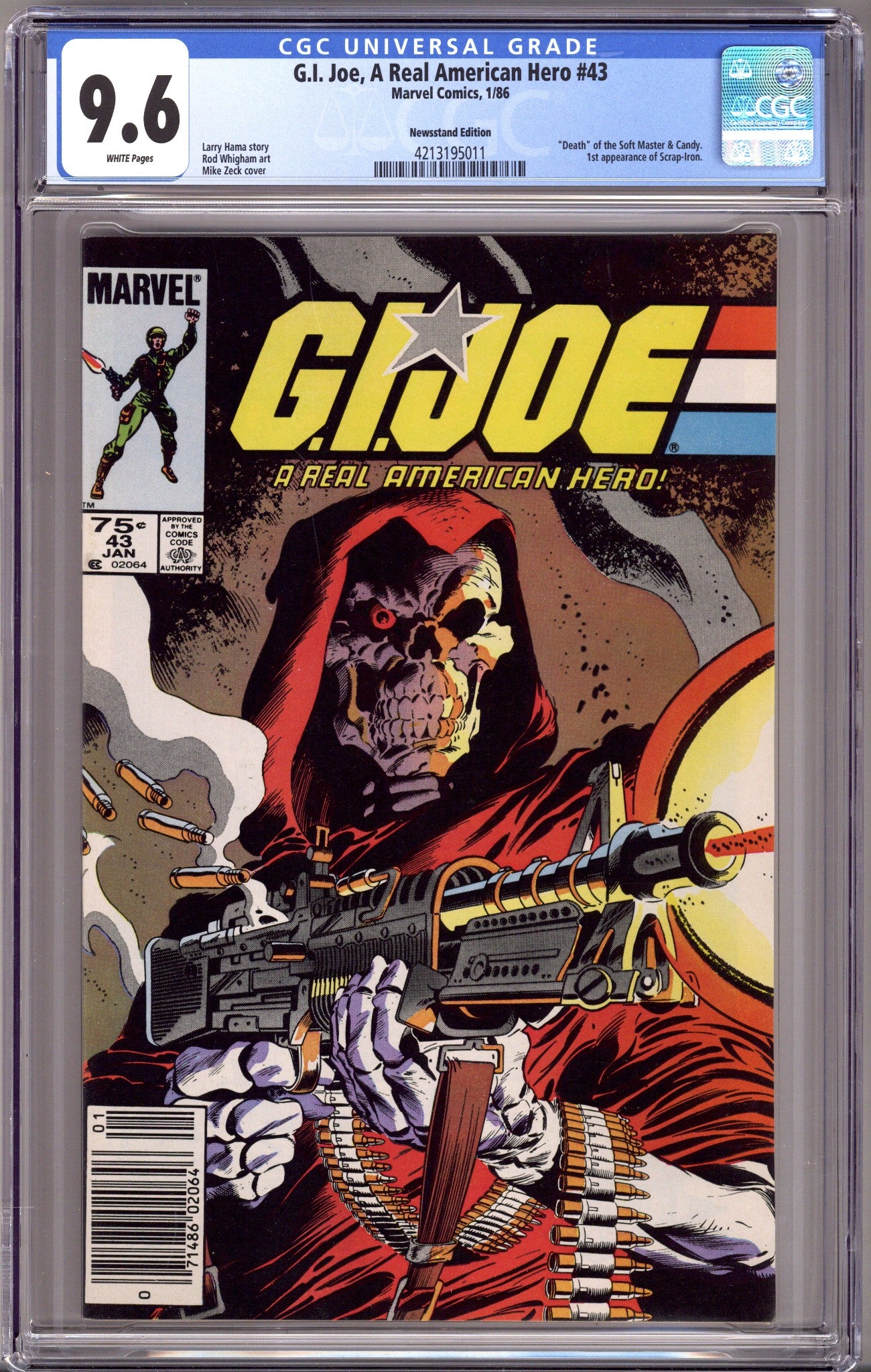 G.I. Joe, A Real American Hero 43 CGC 9.6 (NM+) (1986) Newsstand 