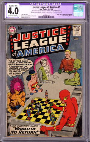 Justice League of America Vol 1 1 CGC 4.0 (VG) Restored (1960)