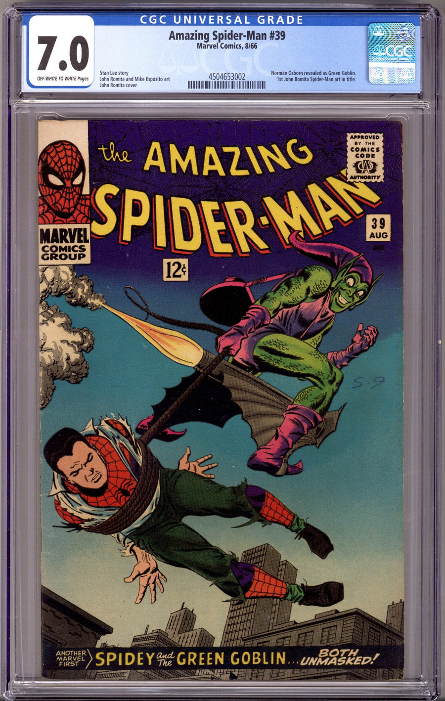 The Amazing Spider-Man Vol 1 39 CGC 7.0 (FN/VF) (1966) 