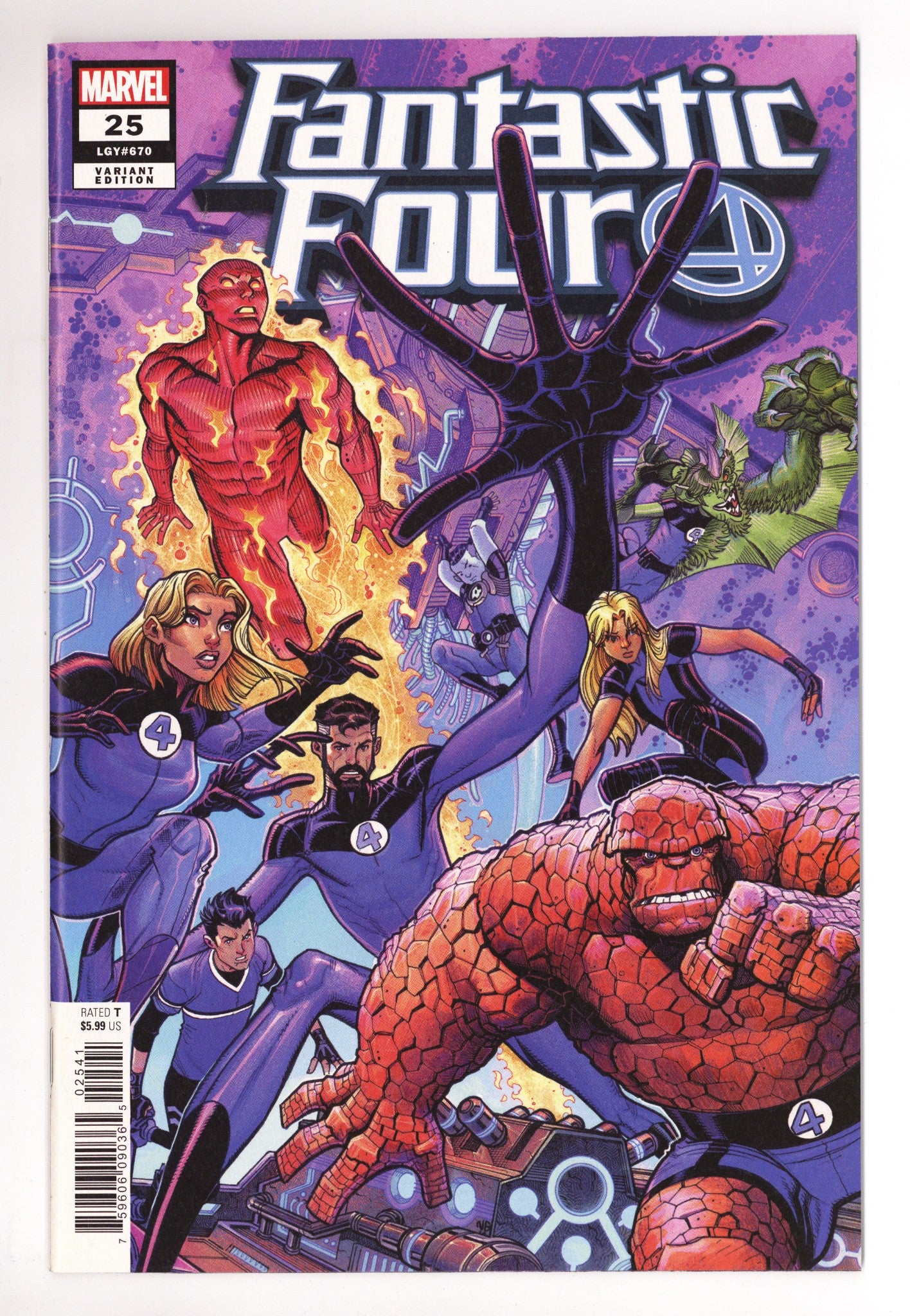 Fantastic Four Vol 6 25 (670)  NM- (9.2)   (2020) Bradshaw     Incentive Variant  