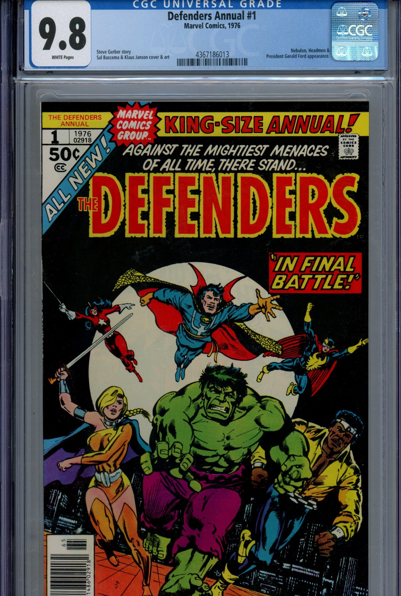 The Defenders Annual Vol 1 1 CGC 9.8 (NM/M) (1976) 