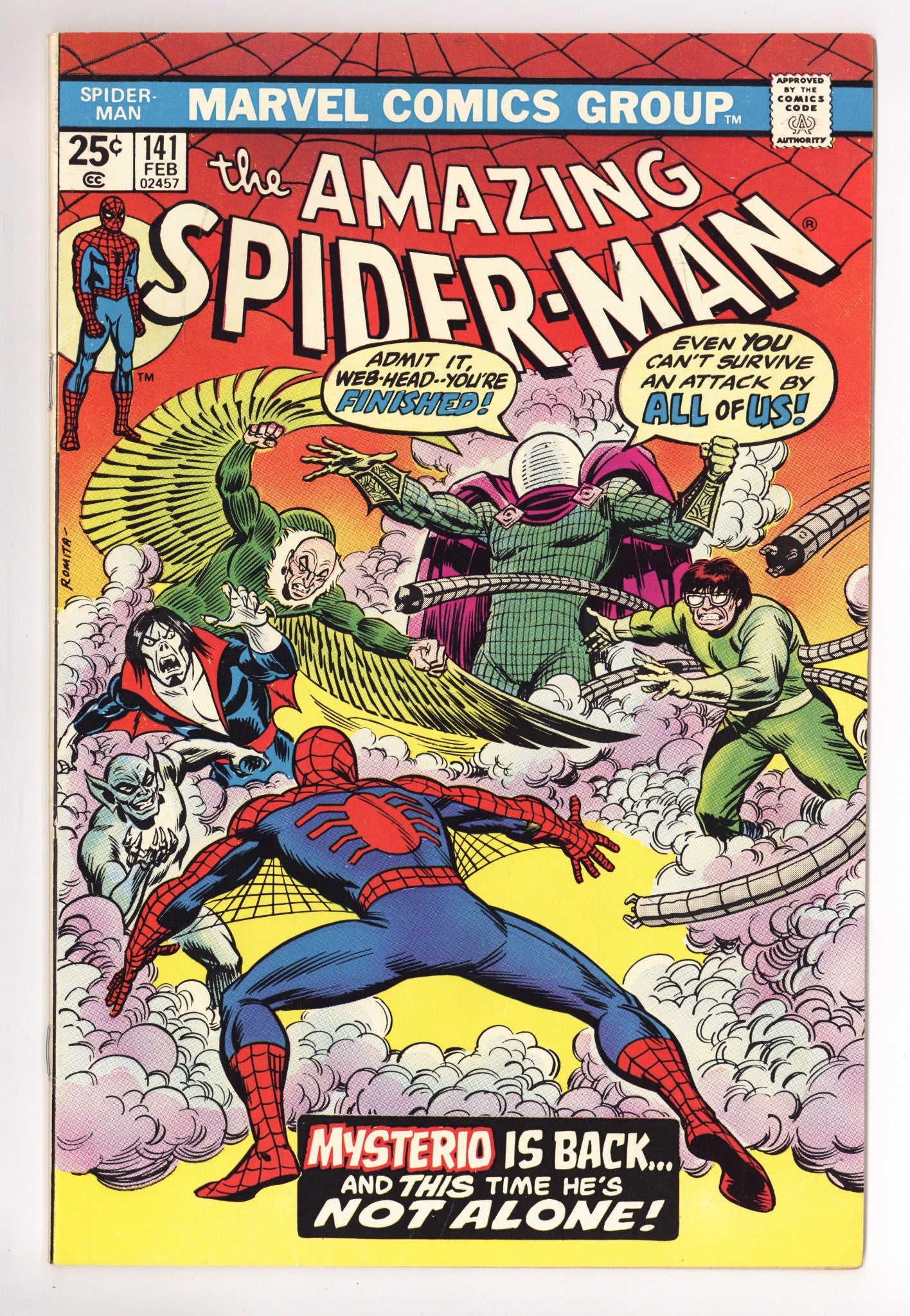 The Amazing Spider-Man Vol 1 141 FN- (5.5) (1975) 