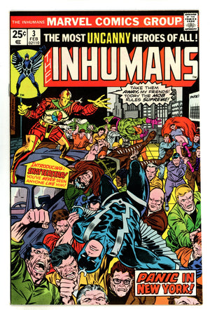The Inhumans Vol 1 3 FN/VF (7.0) (1976)