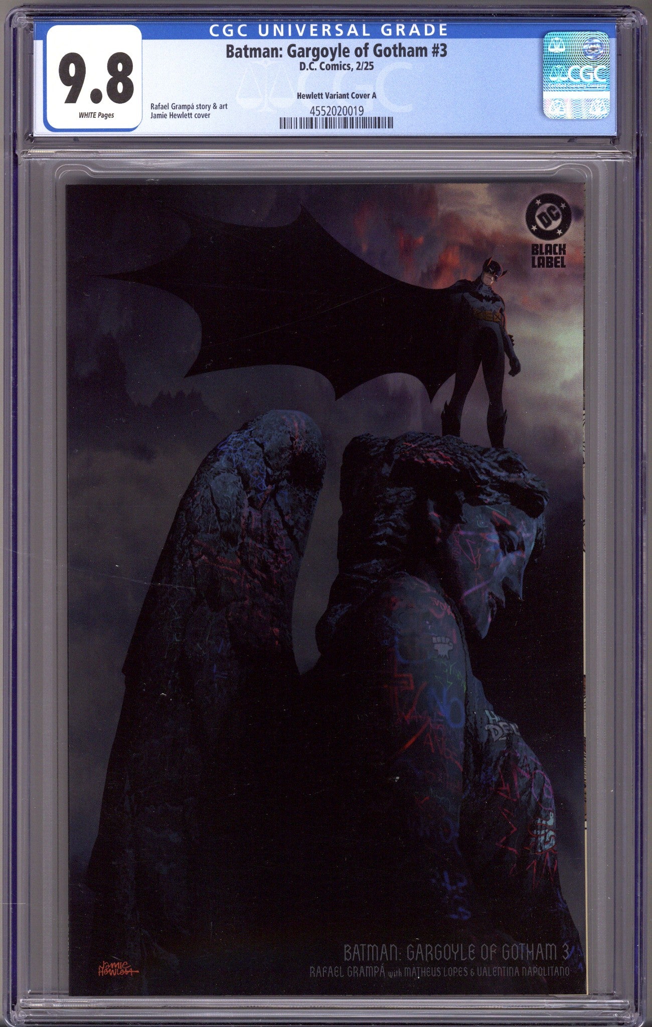 Batman: Gargoyle of Gotham 3 CGC 9.8 (NM/M) (2025) Hewlett Variant 