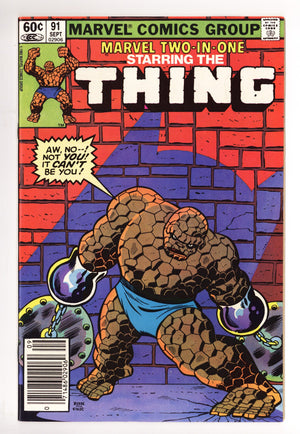 Marvel Two-in-One Vol 1 91 High Grade (1982) Newsstand