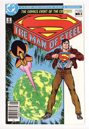 The Man of Steel Vol 1 1 VF+ (8.5) (1986) Canadian Price Variant 