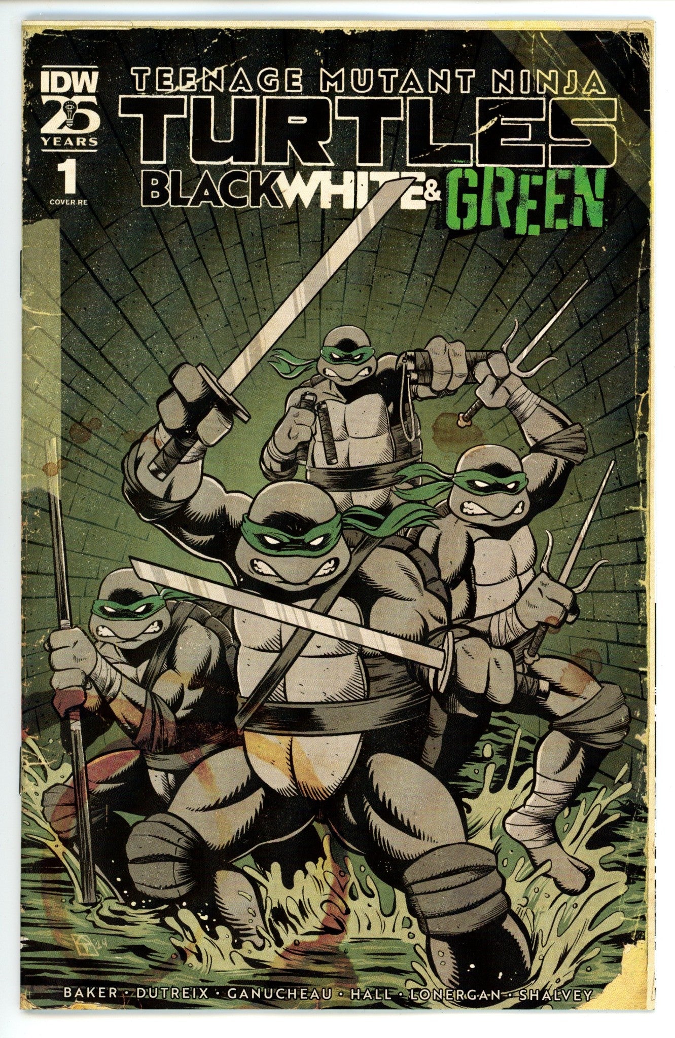 Teenage Mutant Ninja Turtles: Black White, And Green 1: Thomas CaptCan Comics Exclusive Variant (2024)