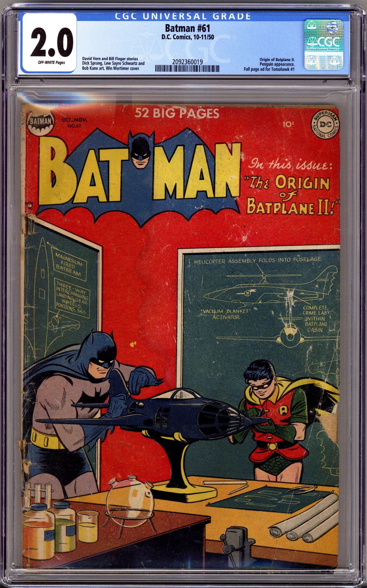 Batman Vol 1 61 CGC 2.0 (GD) (1950) 