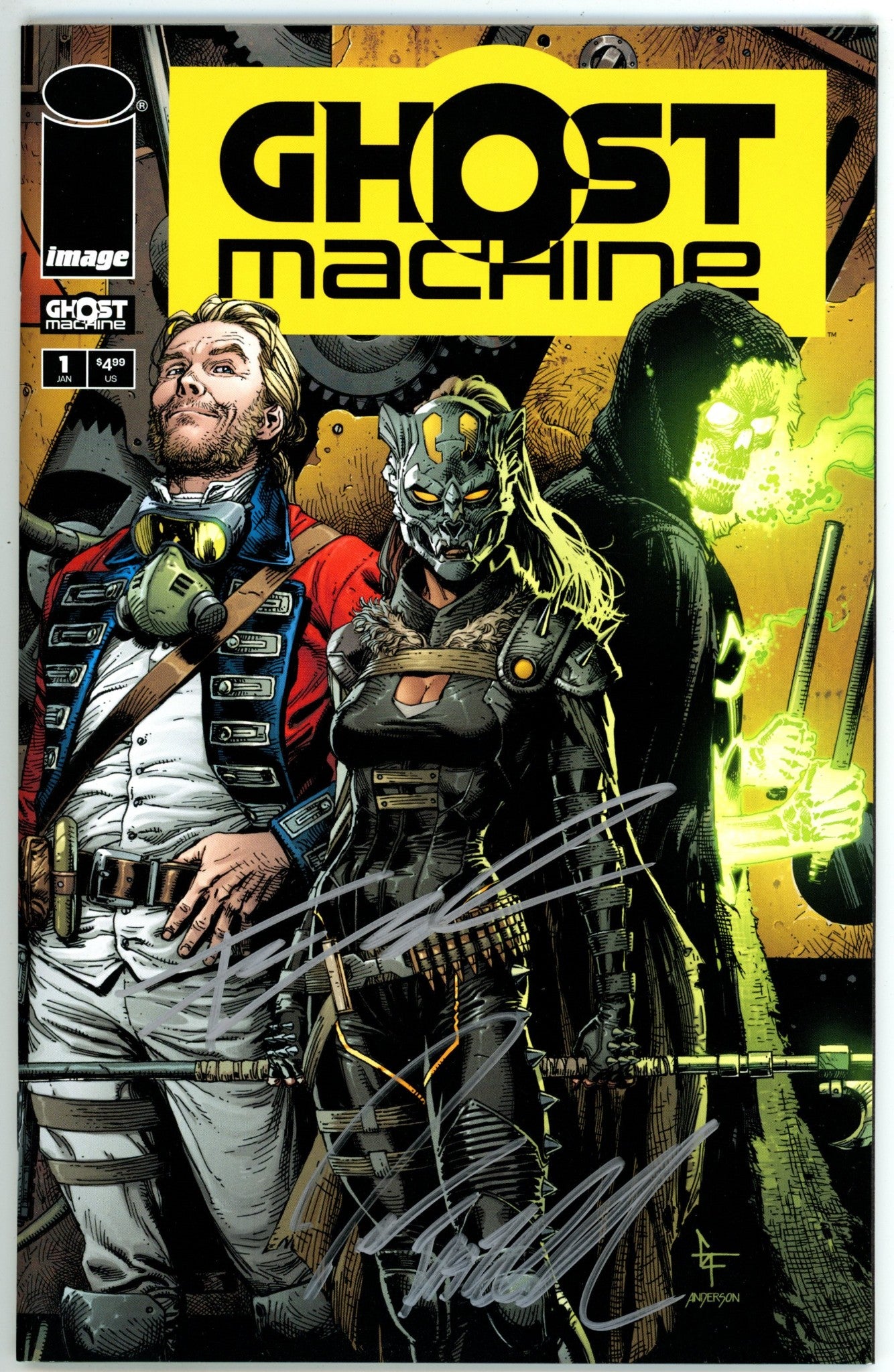 Ghost Machine 1 High Grade (2024) Signed x2 Cover Jason Fabok Francis Manapul 