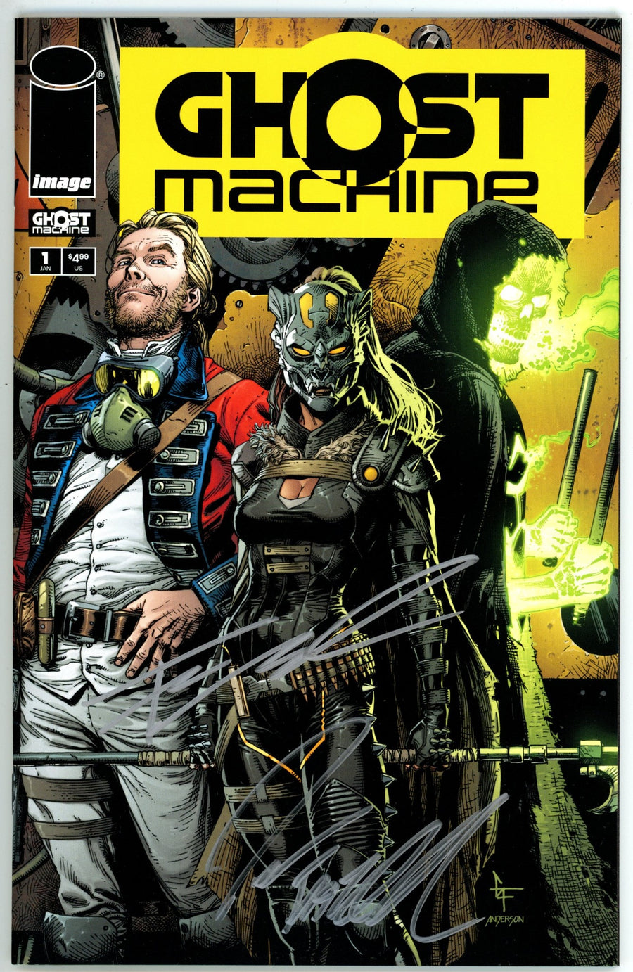 Ghost Machine 1 High Grade (2024) Signed x2 Cover Jason Fabok Francis Manapul 