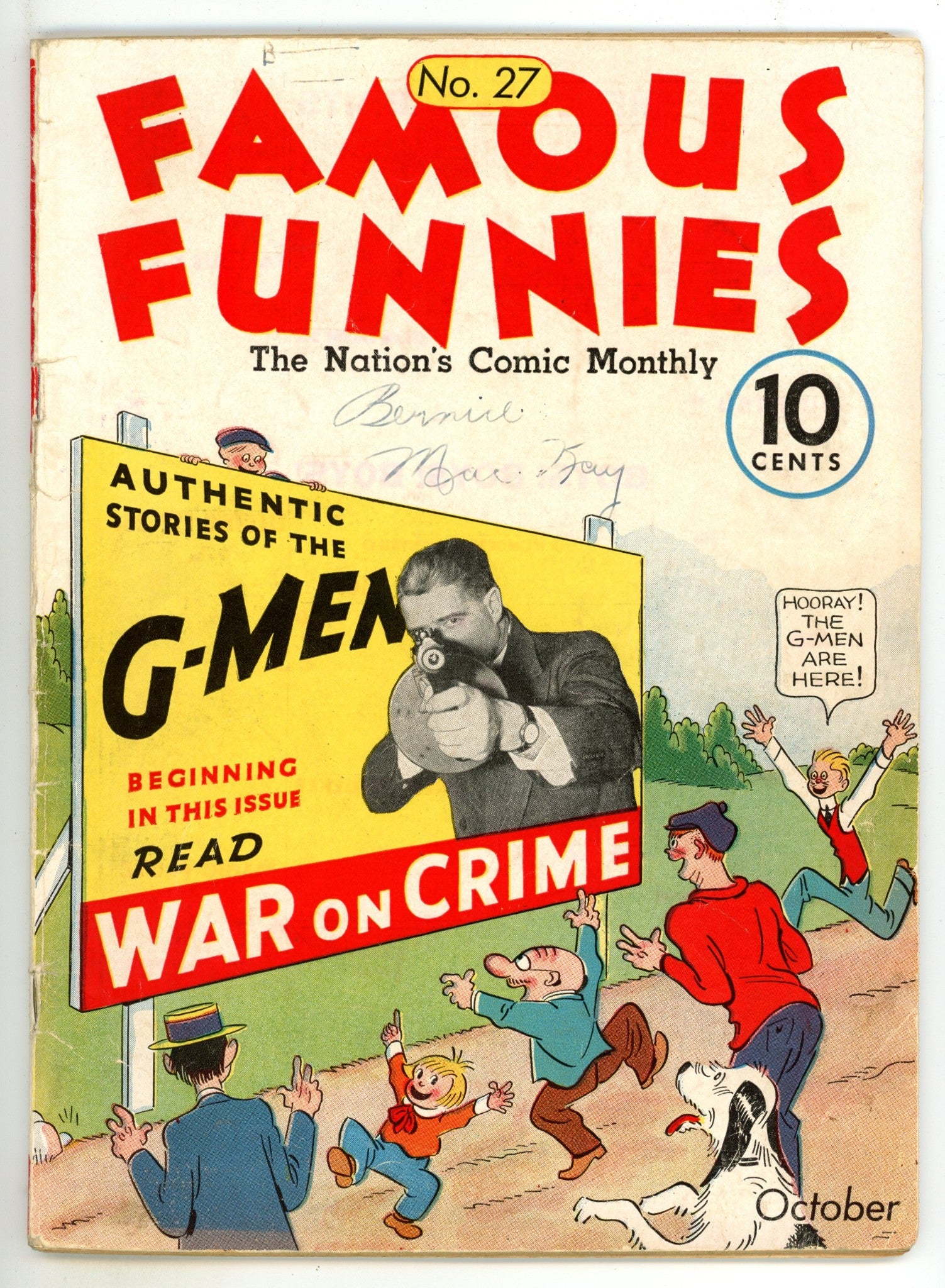 Famous Funnies  27  VG+ (4.5) Interior Cover Taped  (1936)  