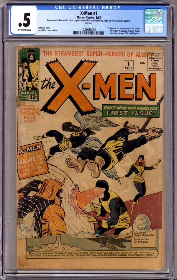 The X-Men Vol 1 1 CGC 0.5 (PR) Cracked Case (1963)