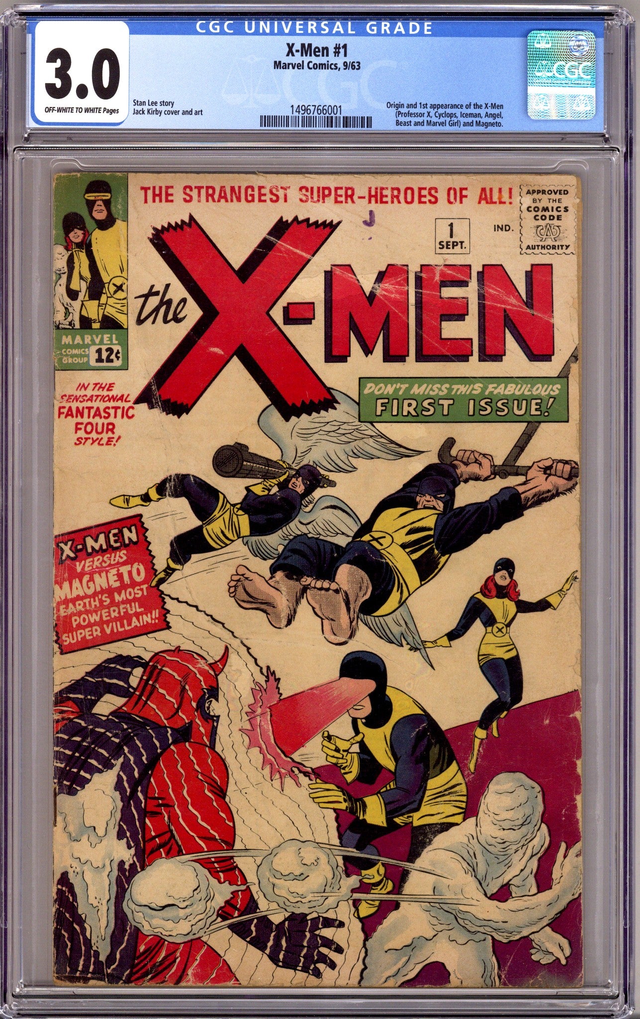 The X-Men Vol 1 1 CGC 3.0 (GD/VG) (1963)