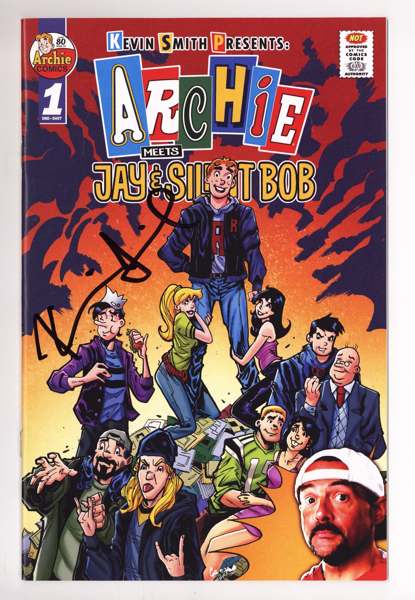 Archie Meets Jay & Silent Bob 1 High Grade (2025) Campana Exclusive Variant Signed x1 Cover Kevin Smith 