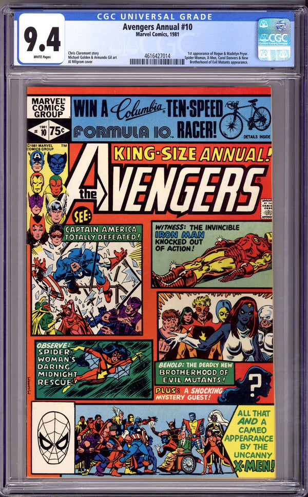 The Avengers Annual Vol 1 10 CGC 9.4 (NM) (1981)