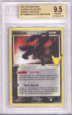 Pokemon Celebrations Umbreon Star Shiny Rare BGS Gem Mint 9.5 (2021)