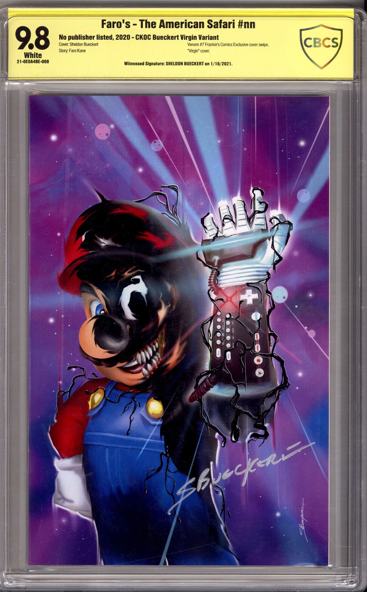 Faro's The American Safari [nn] CBCS 9.8 (NM/M) (2020) Bueckert Virgin Virgin Exclusive Variant Signed x1 Cover Sheldon Bueckert 