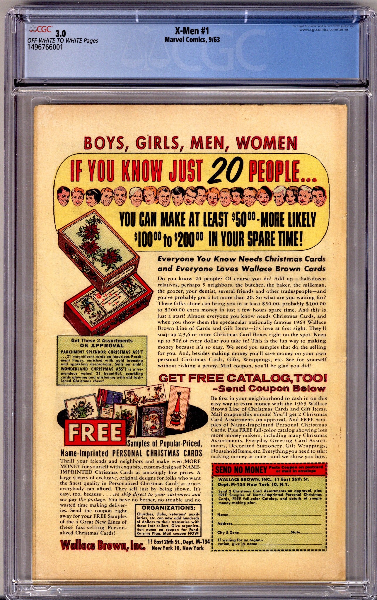 The X-Men Vol 1 1 CGC 3.0 (GD/VG) (1963)