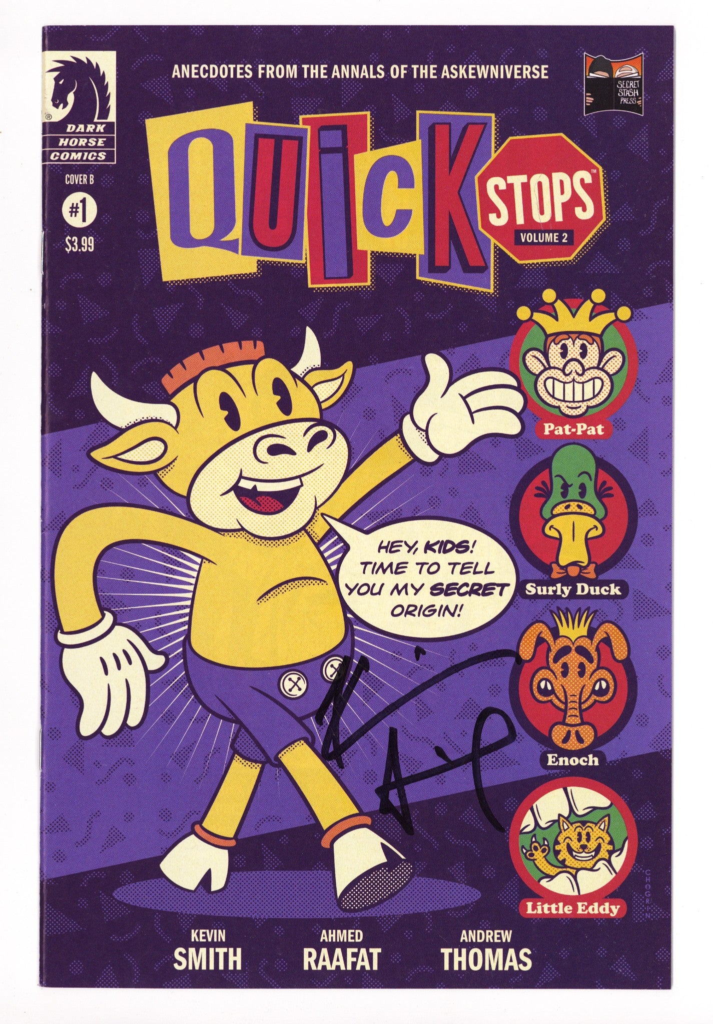 Quick Stops II 1 High Grade (2023) Chogrin Variant Signed x1 Cover Kevin Smith 