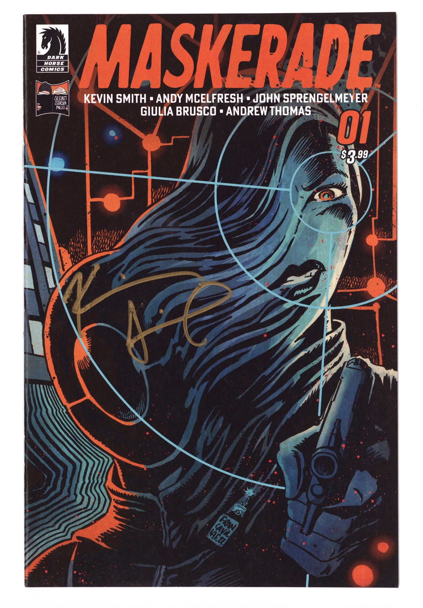 Maskerade 1 High Grade (2022) Francavilla Variant Signed x1 Cover Kevin Smith 
