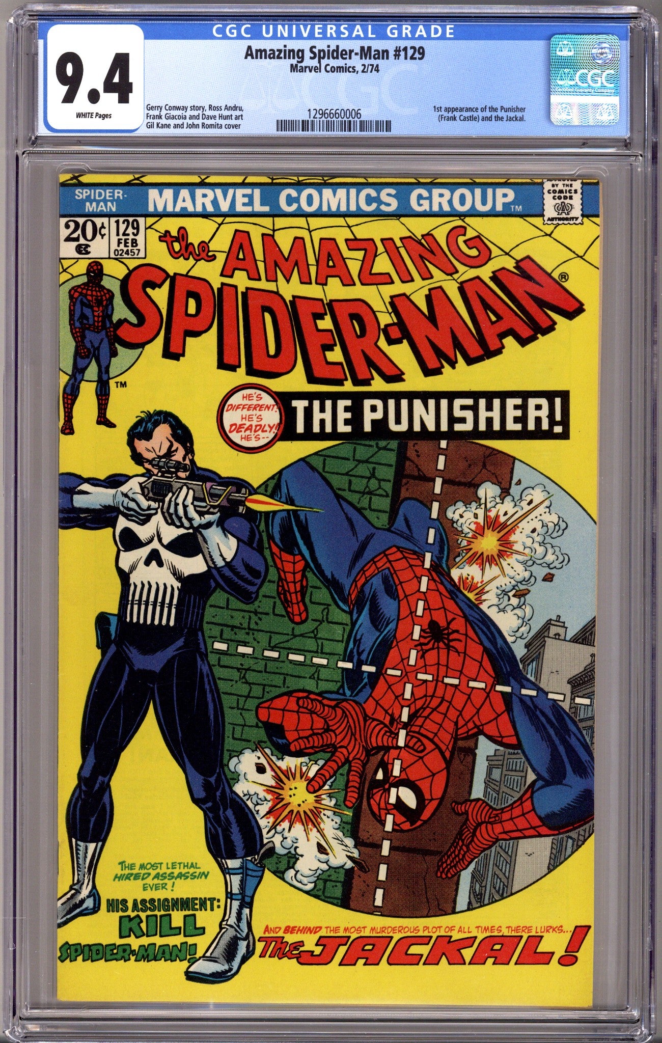 The Amazing Spider-Man Vol 1 129 CGC 9.4 (NM) (1974) 