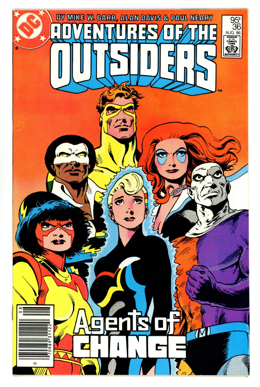 Adventures of the Outsiders Vol 1 36 FN/VF (7.0) (1986) Canadian Price Variant 