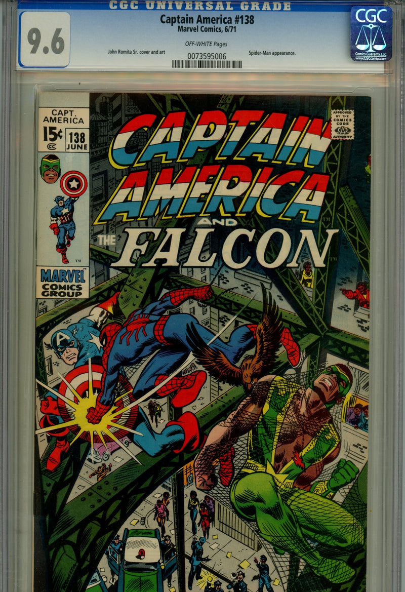 Captain America Vol 1 138 CGC 9.6 (NM+) (1971) 