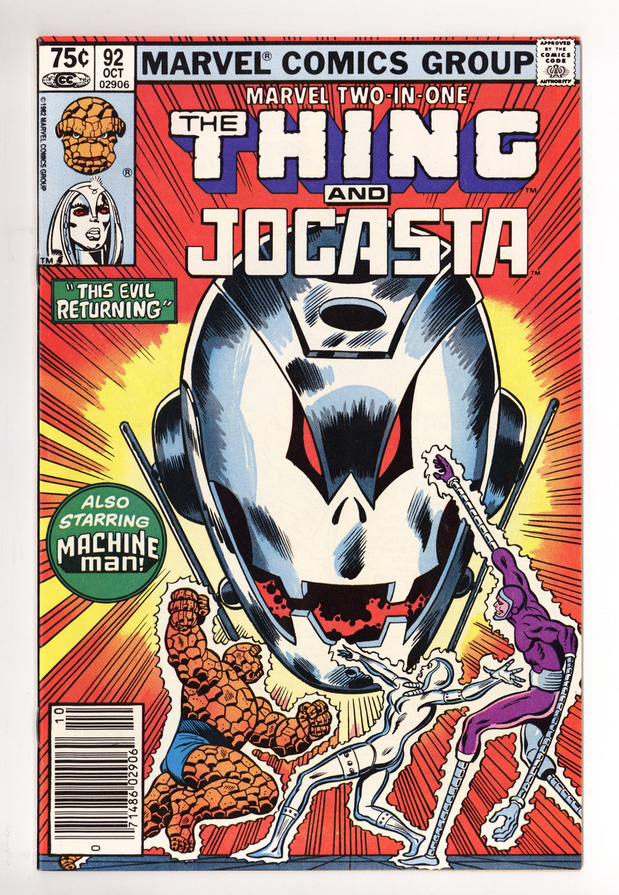 Marvel Two-in-One Vol 1 92 VF/NM (9.0) (1982) Canadian Price Variant 