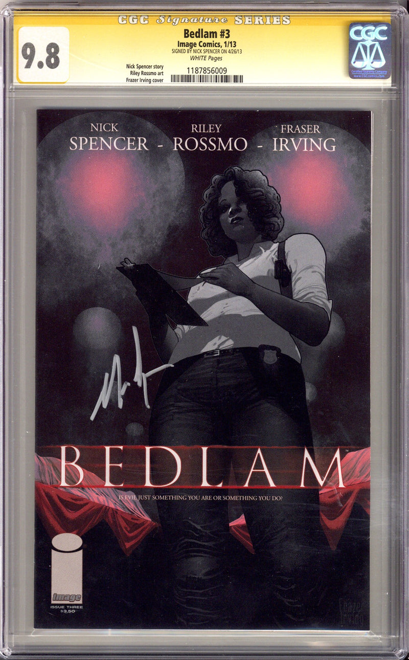 Bedlam 3 CGC 9.8 (NM/M) (2013) Signed x1 Cover Nick Spencer 