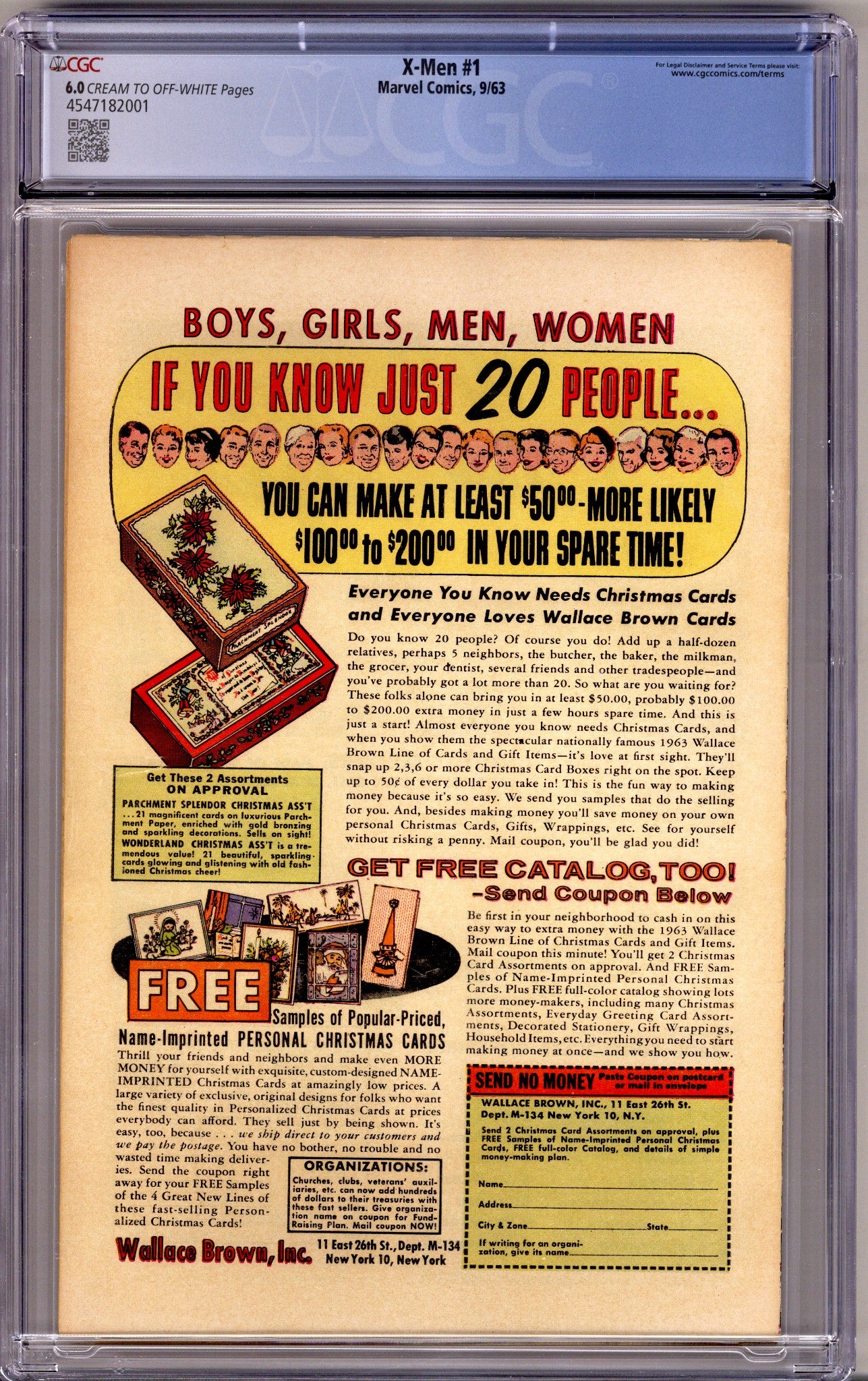 The X-Men Vol 1 1 CGC 6.0 (FN) (1963)