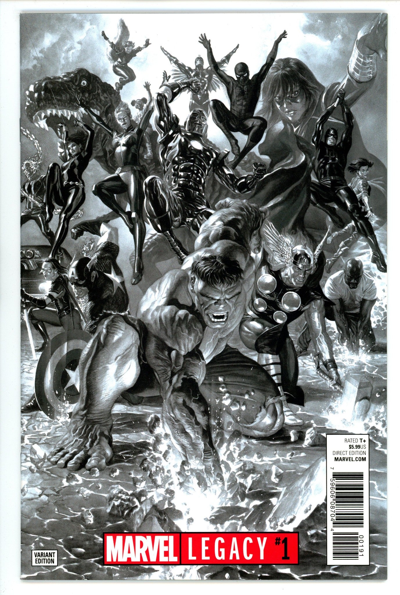 Marvel Legacy 1 VF+ (8.5) (2017) Ross Sketch Incentive Variant 