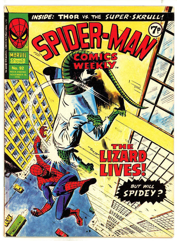 Spider-Man Comics Weekly 92 FN (6.0) (1974)