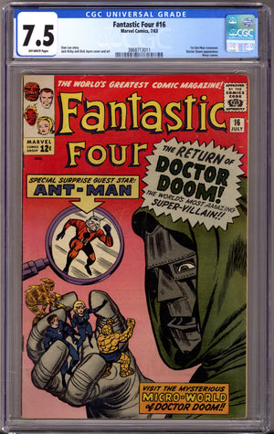 Fantastic Four Vol 1 16 CGC 7.5 (VF-) (1963)