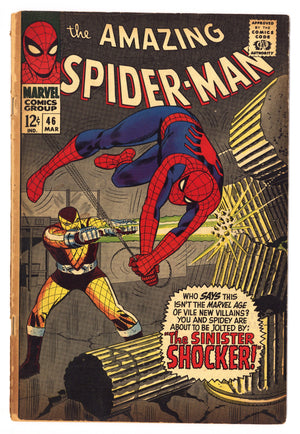 The Amazing Spider-Man Vol 1 46 PR (0.5) Spine Split Cover Detached (1967) 