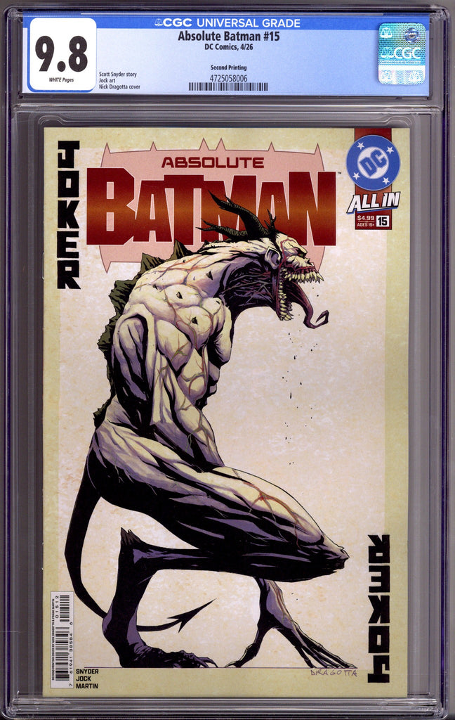 Absolute Batman 15 CGC 9.8 (NM/M) DC (2026) 2n | CaptCan Comics