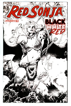 Red Sonja: Black, White, Red 1 High Grade (2021) Tan B&W Incentive Variant
