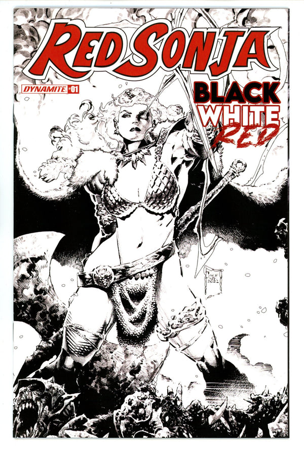 Red Sonja: Black, White, Red 1 High Grade (2021) Tan B&W Incentive Variant