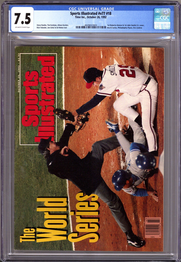 Sports Illustrated Vol 77 18 CGC 7.5 (VF-) (1992)