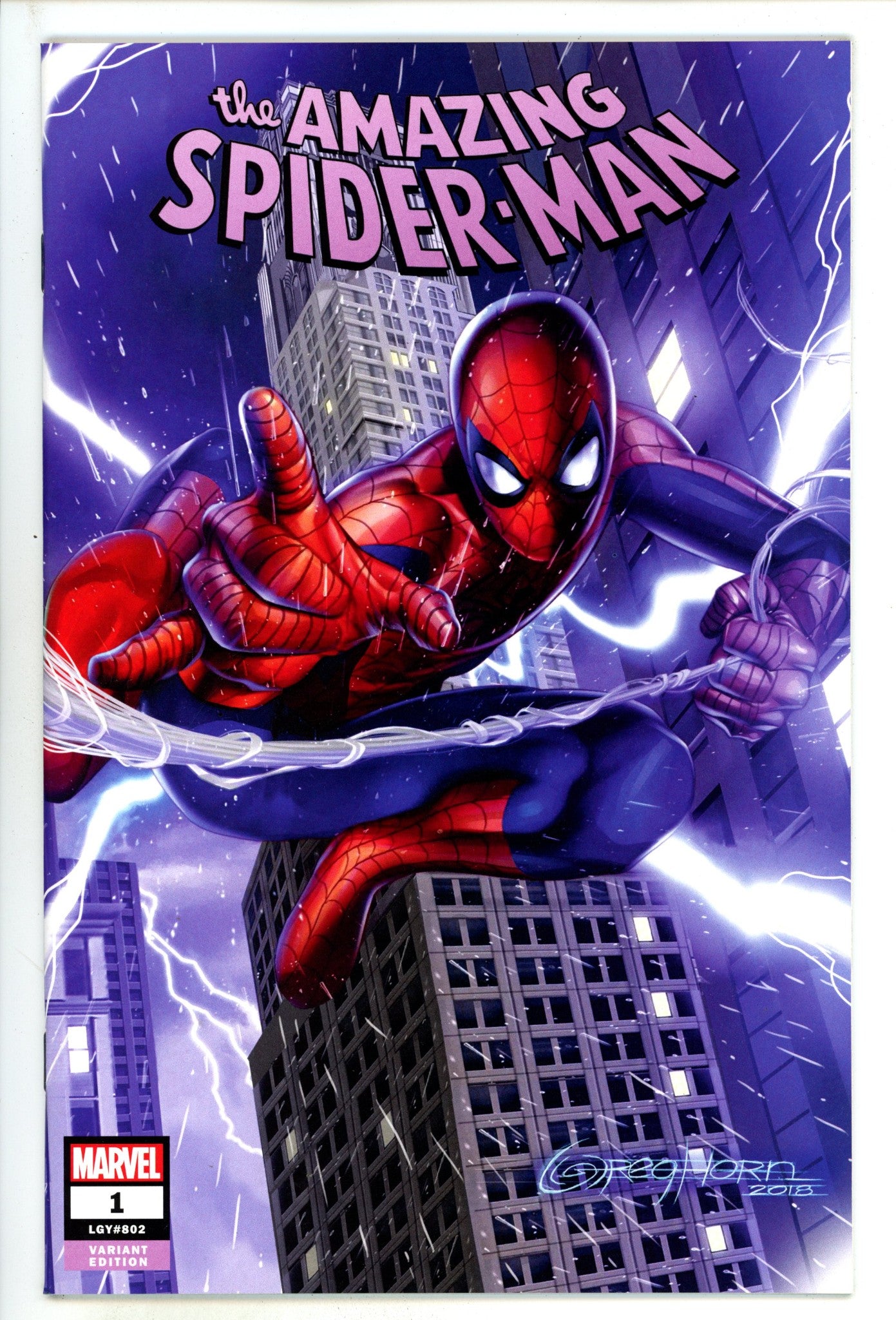 Amazing Spider-Man Vol 5 1 (802) NM- (9.2) (2018) Land Exclusive Variant 