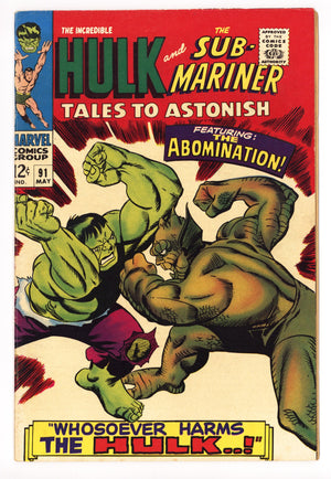 Tales to Astonish Vol 1 91 VF (8.0) (1967) 