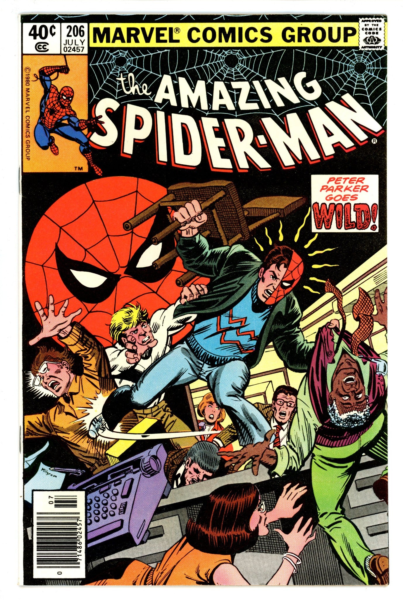The Amazing Spider-Man Vol 1 206 VF (8.0) (1980) Newsstand 