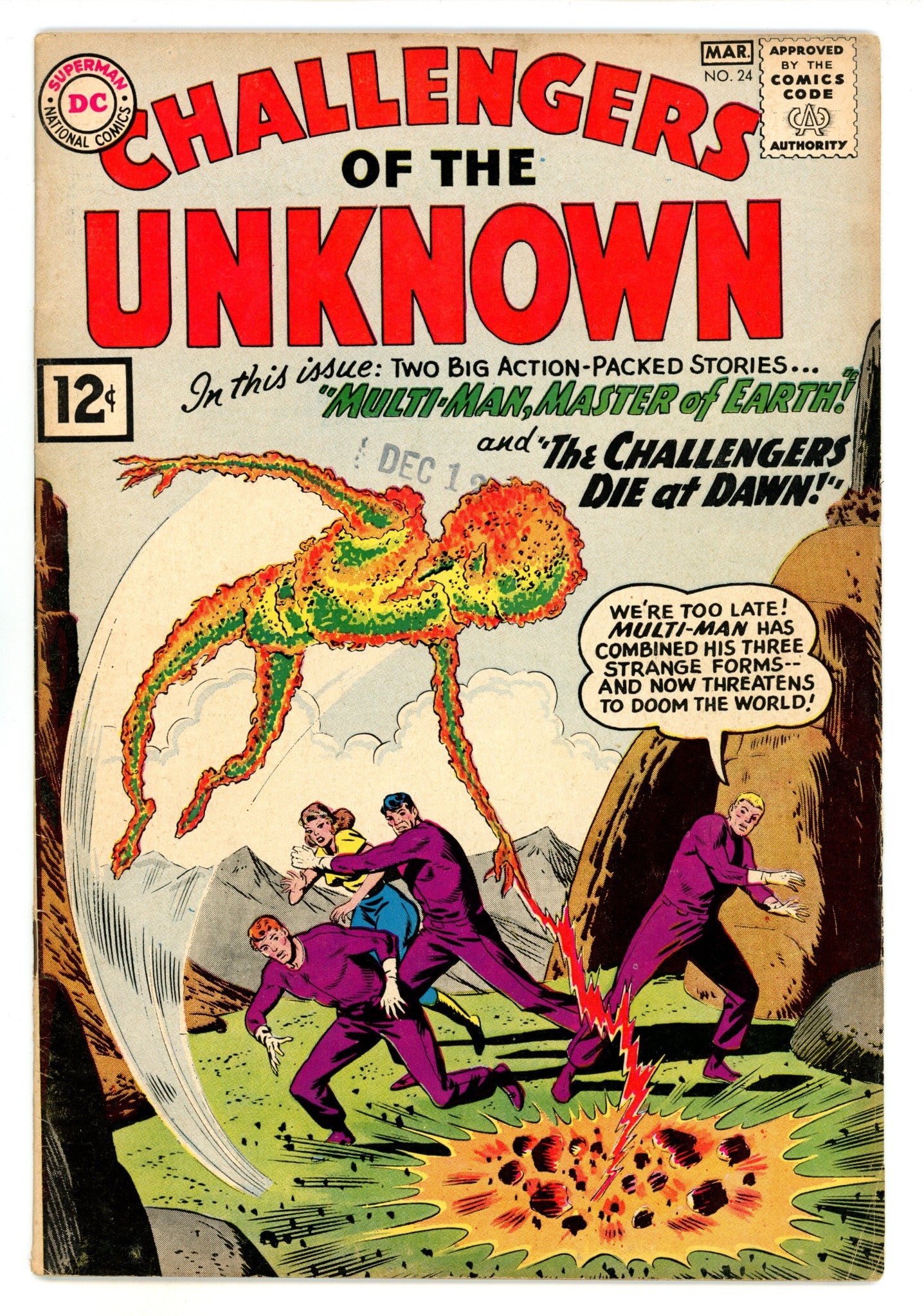 Challengers of the Unknown Vol 1 24 FN- (5.5) (1962) 