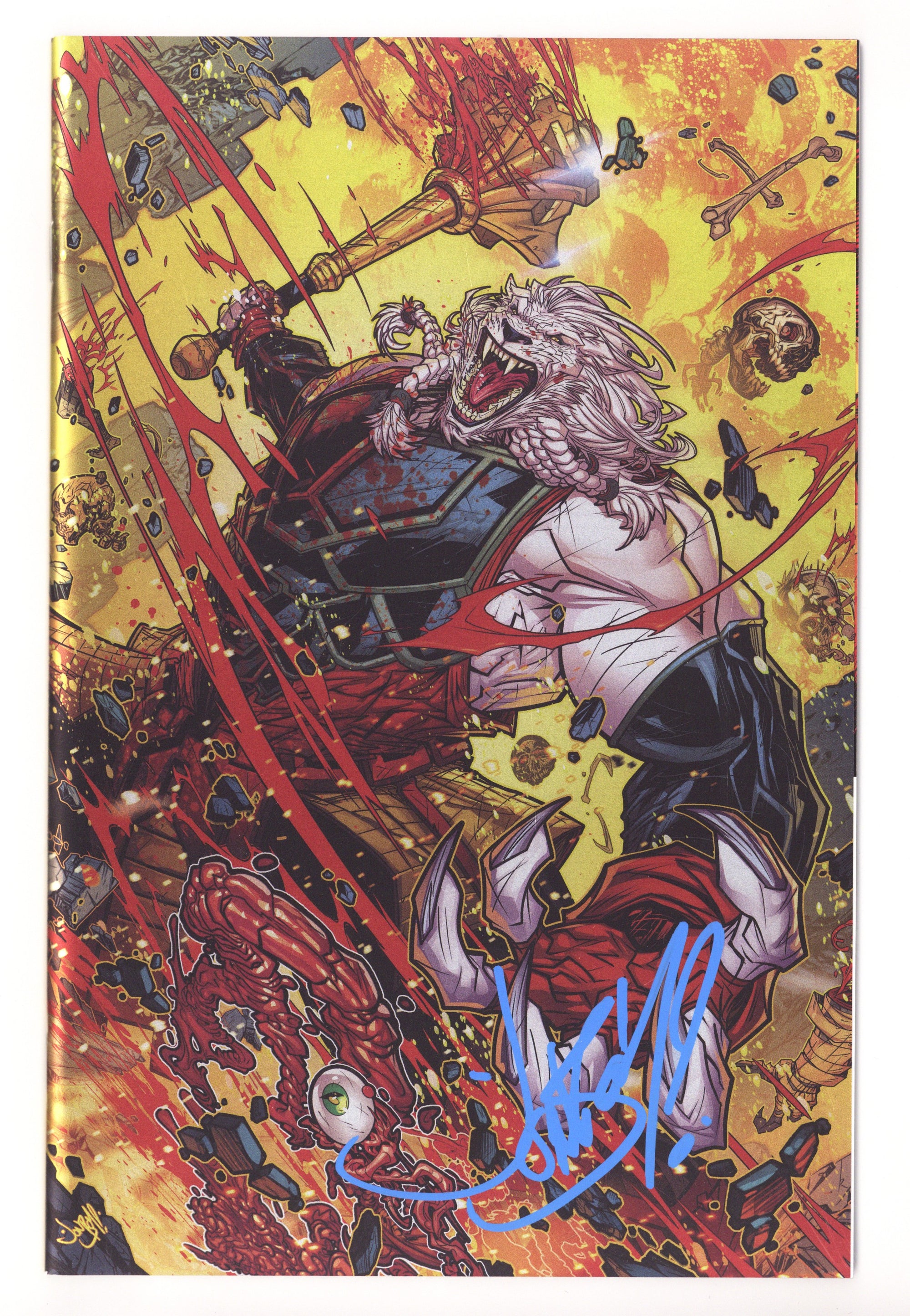 Invincible Universe: Battle Beast   1  NM (9.4)   (2025) Meyers Foil Virgin Exclusive Variant  Signed x1 Cover Jonboy Meyers 