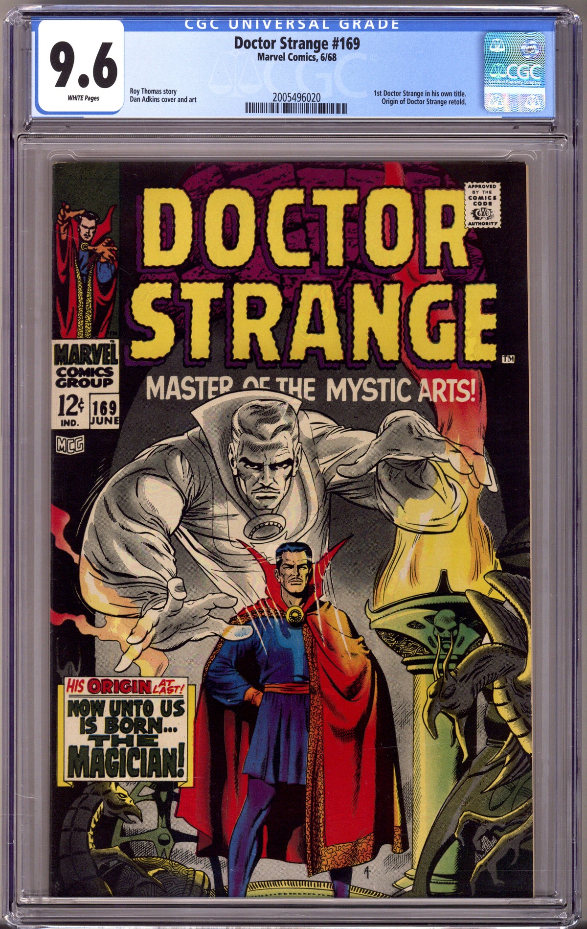Doctor Strange Vol 1 169 CGC 9.6 (NM+) Marvel (1968) | CaptCan