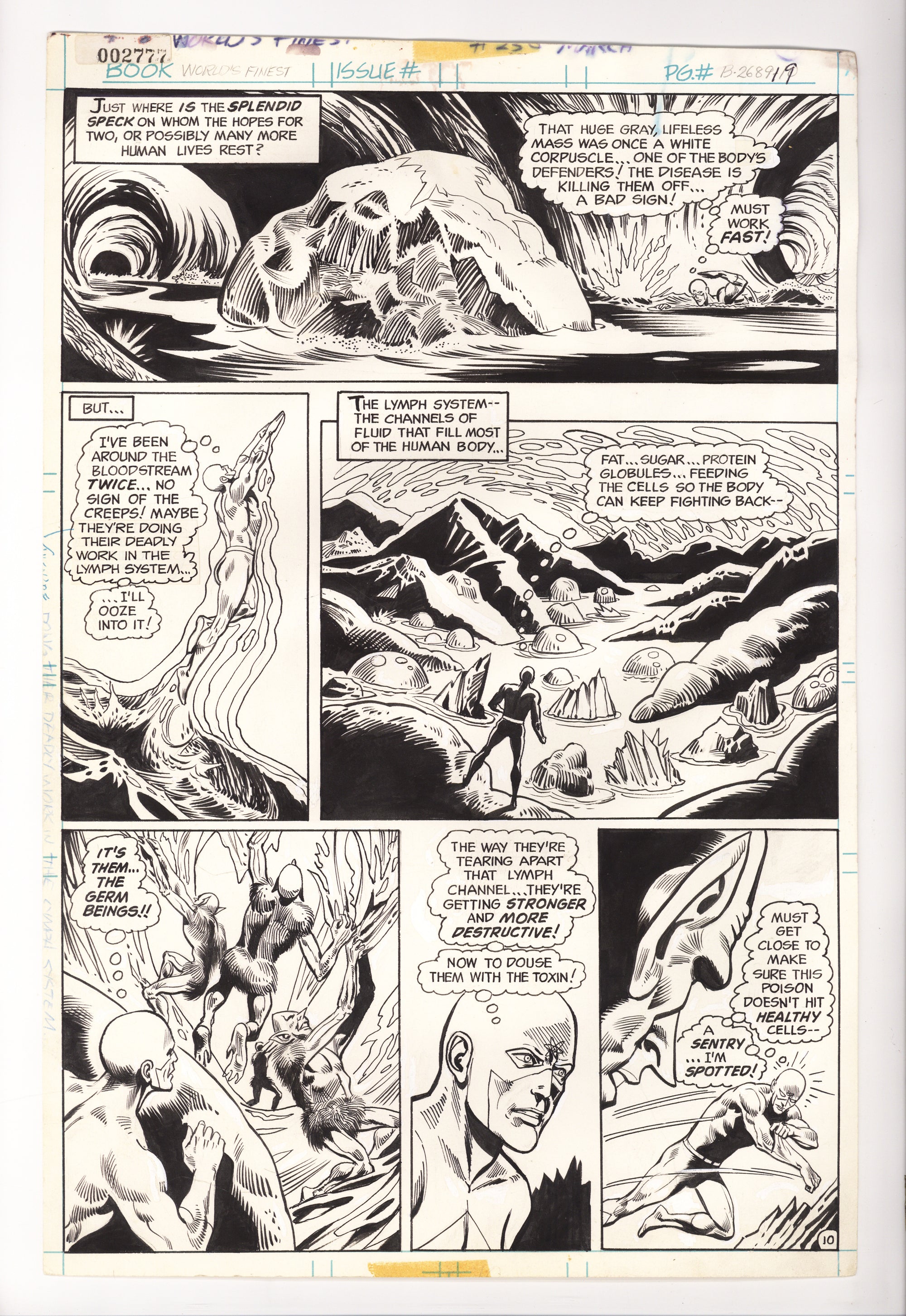 World's Finest Comics 236 Dick Dillin & John Calnan Art, Page #19, Water Damage (1976) 