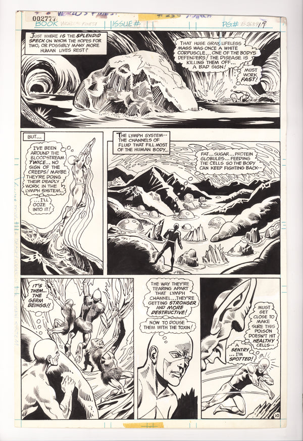 World's Finest Comics 236 Dick Dillin & John Calnan Art, Page #19, Water Damage (1976)