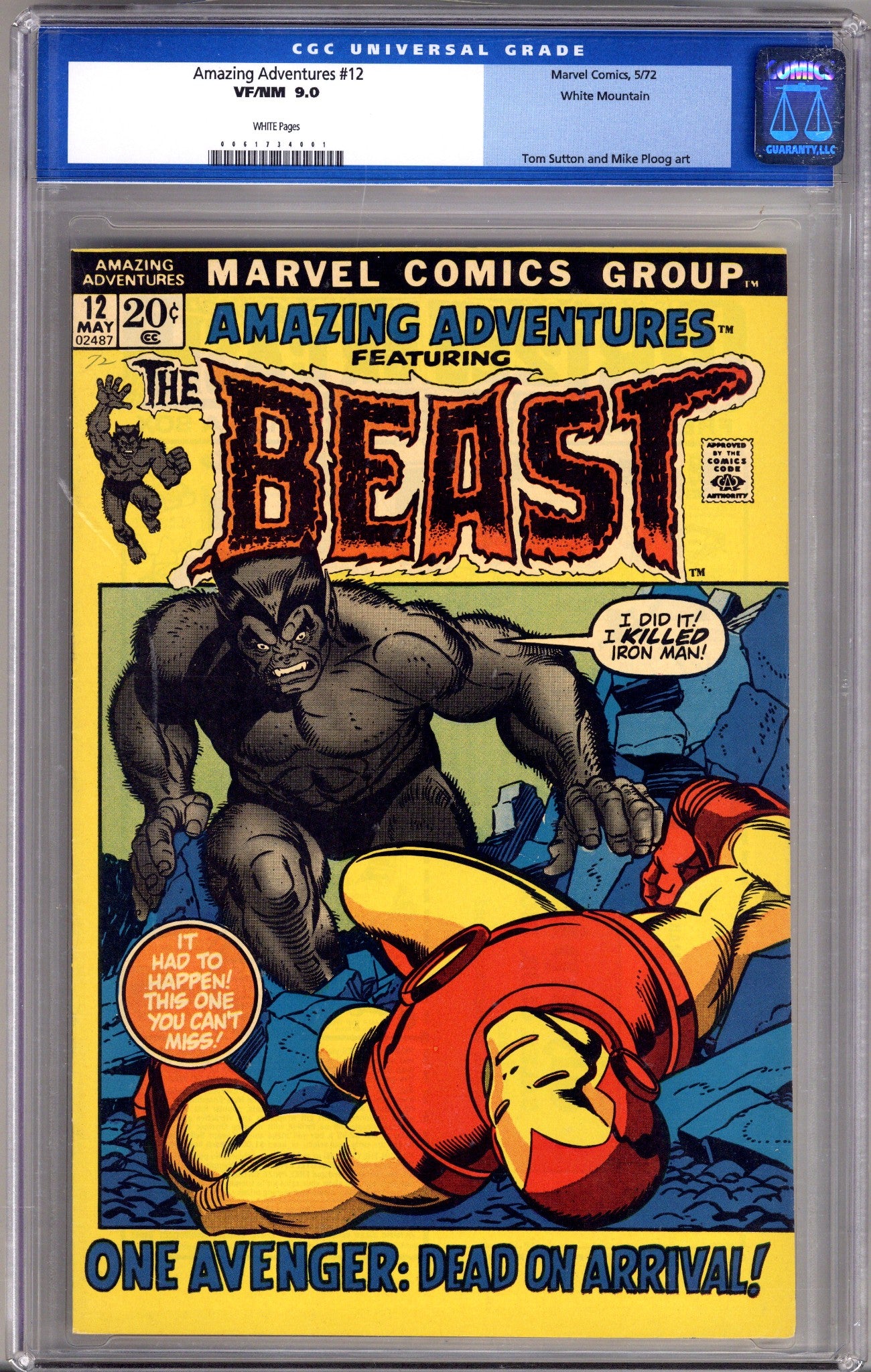Amazing Adventures Vol 2 12 CGC 9.0 (VF/NM) (1972) 