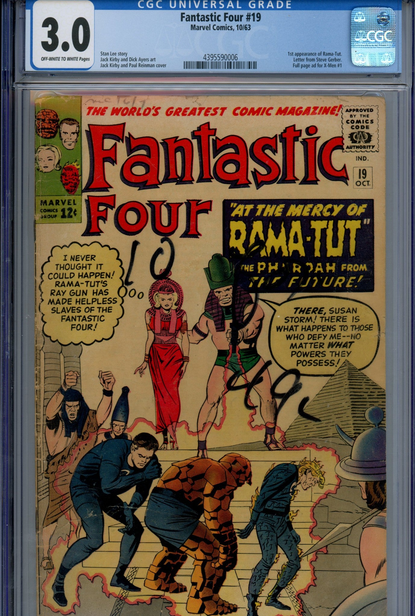 Fantastic Four Vol 1 19 CGC 3.0 (GD/VG)  (1963)  