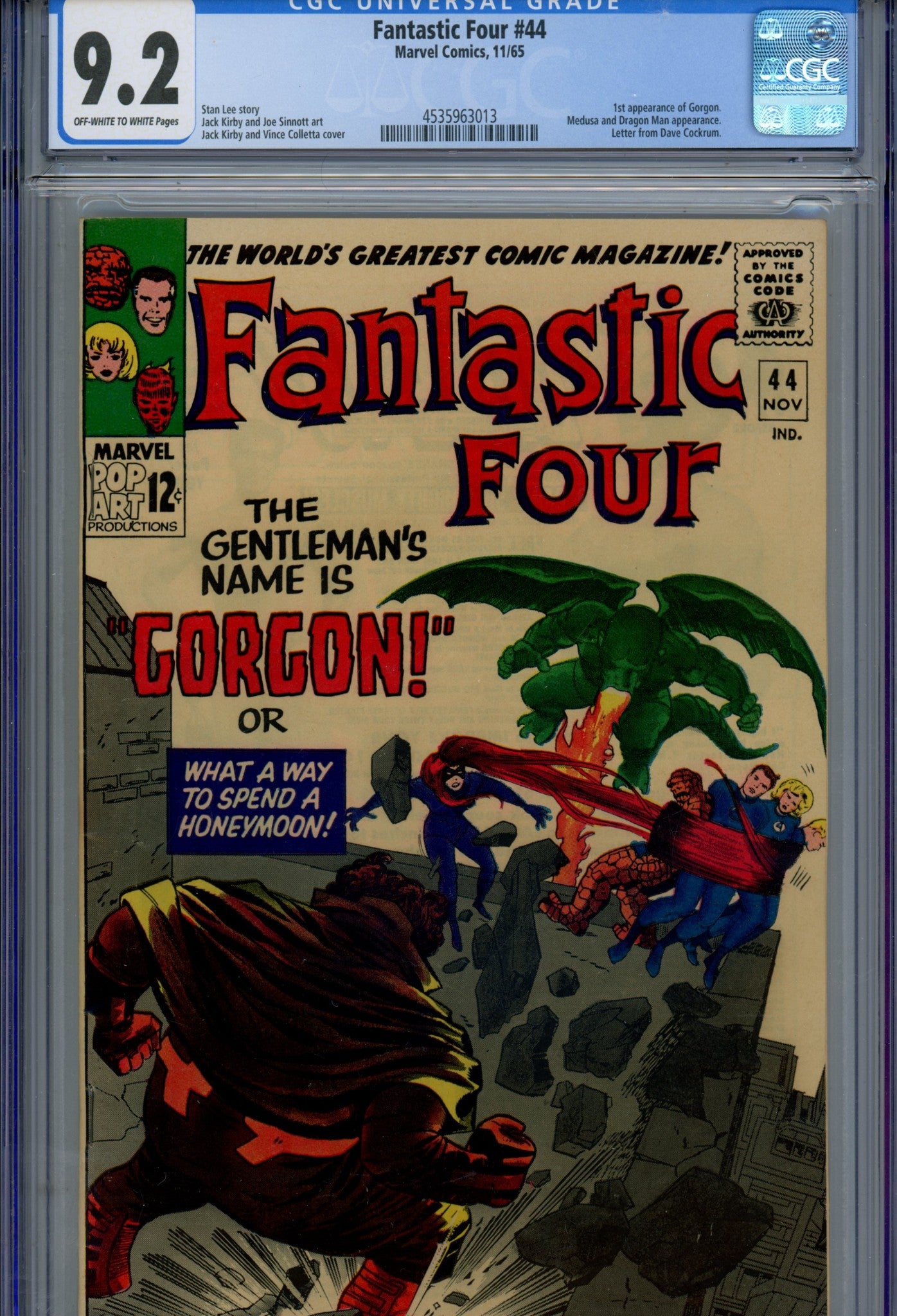 Fantastic Four Vol 1 44 CGC 9.2 (NM-) (1965) 